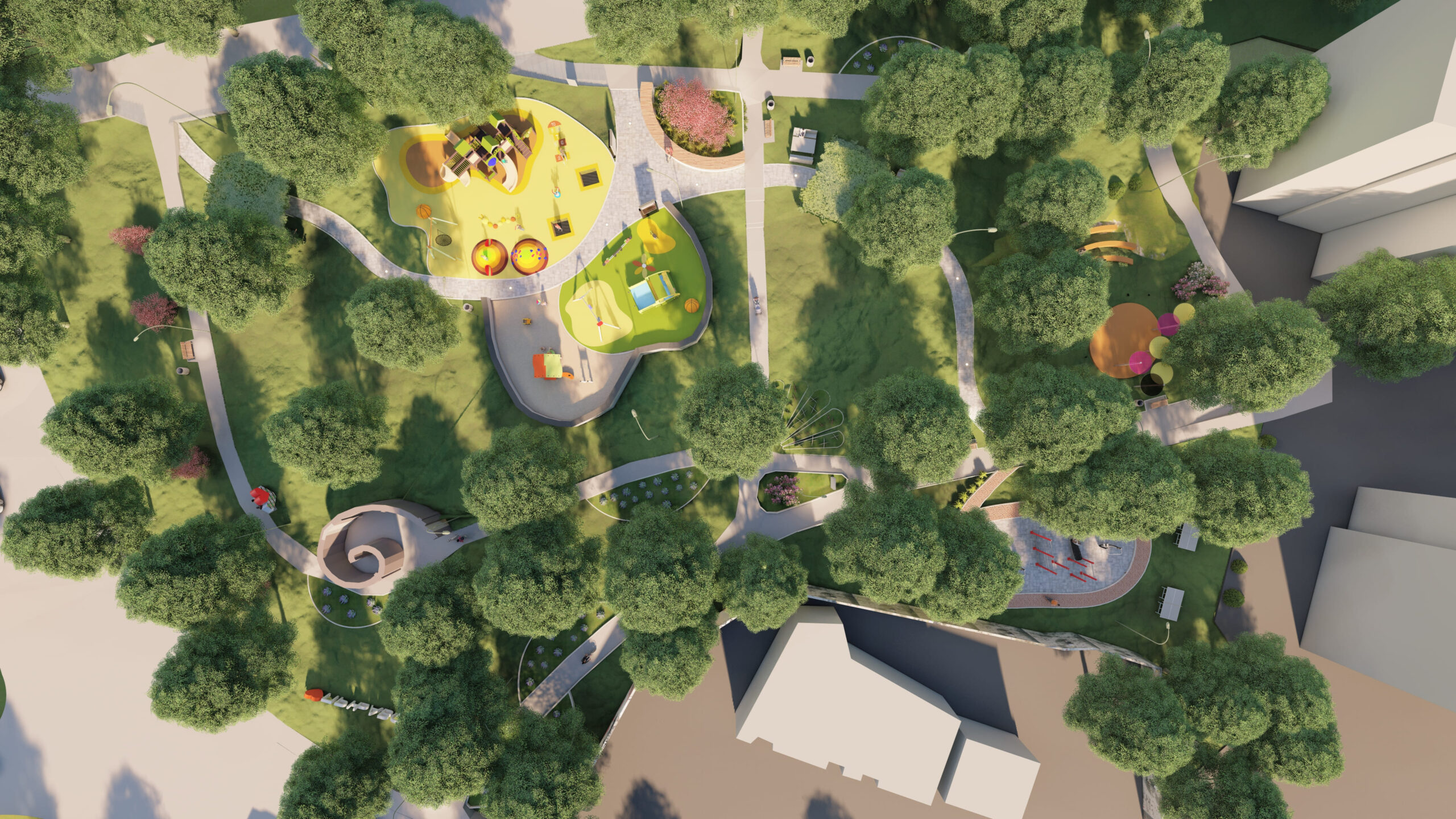 Projektovanje eksterijera - Park Vjera Nada Ljubav Prnjavor